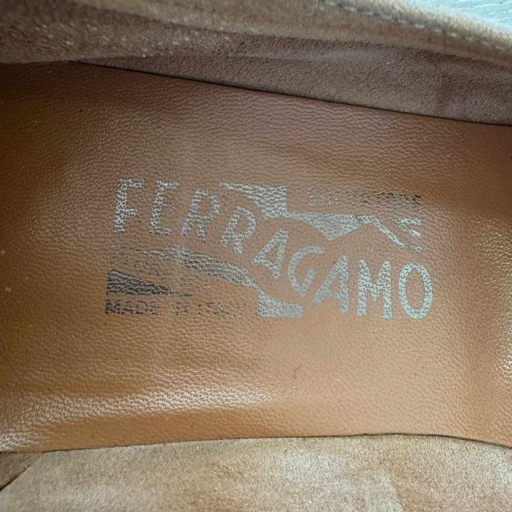 Salvatore Ferragamo Audrey Ballet Flats Women's Suede light brown 8.5 - Picture 8 of 10
